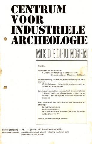 Het Mededelingenblad van het Centrum voor Industriële Archeologie