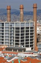 De drie schoorstenen in het district Sants-Montjuic