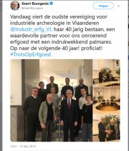 Tweet van Minister-President Geert Bourgeois