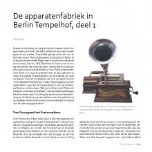 Marc BUSIO: De apparatenfabriek in Berlin Tempelhof